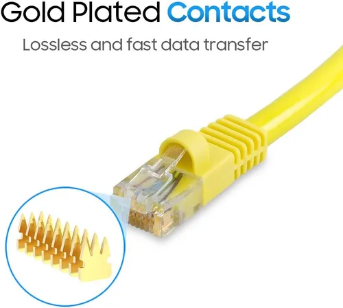 Vista 14 de Cmple - Cable Ethernet Cat5e de 1.5 pies, Cable Patch Ethernet UTP Cat 5e de 350 MHz, Cable LAN de red de 1 Gbps, conectores RJ45, compatible