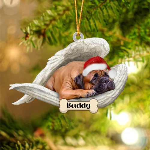 Vista 63 de Afghan Hounds - Adorno de Navidad con alas de ángel durmiente, recuerdo personalizado para perros 2024, adorno de forma acrílica, regalos