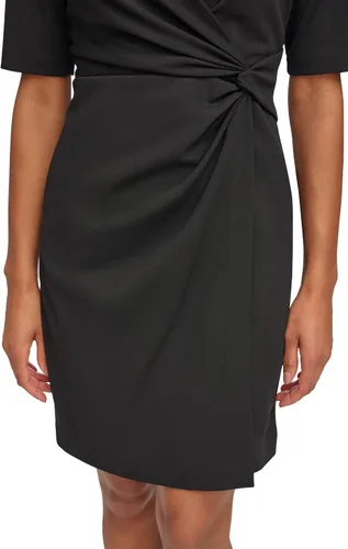 Vista 4 de DKNY womens Short Sleeve Side Knot Dress
