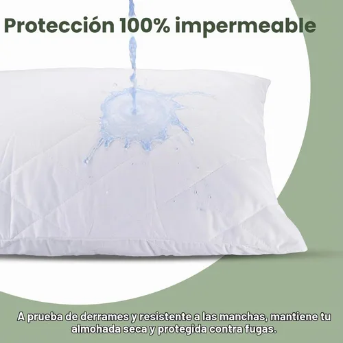 Vista 3 de CoolShields Protectores de Almohada Premium 100% Algodón Impermeables con Cremallera, Transpirables y Silenciosos, Superficie Hipoalergénica Suave