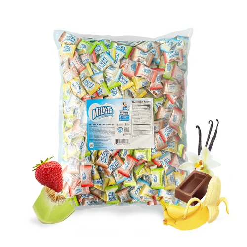 Vista 31 de Milkita Caramelo cremoso de leche de plátano – Dulces saludables bajos en azúcar con leche real para niños y adultos – Caramelos sin grasa y sin