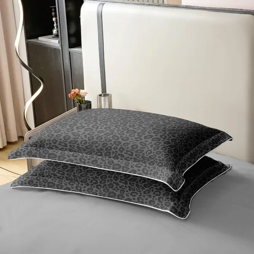 Vista 6 de Castle Fairy Juego de funda de edredón con estampado de leopardo, 100 % algodón natural, juego de funda de edredón de guepardo africano con 1 funda