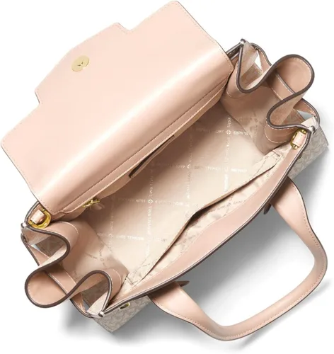 Vista 6 de Michael Kors Carmen - Bolsa mediana con solapa y bloque de color - Buff Multi Multicolor Buff Multi M