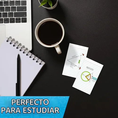 Vista 4 de Home Advantage Mini tarjetas de índice blancas con rayas verticales, tarjetas de notas (3 x 5)