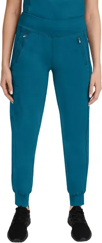 Vista 14 de Healing Hands Pantalón de uniforme médico tipo jogger para mujer Tara con 6 bolsillos, duradero, elástico en 2 direcciones y tela de fácil cuidado