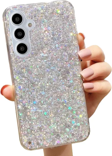 Vista 12 de YTanazing Funda para Samsung Galaxy S24 FE con purpurina, bonita funda con diamantes brillantes para mujeres y niñas, fundas de goma delgada a