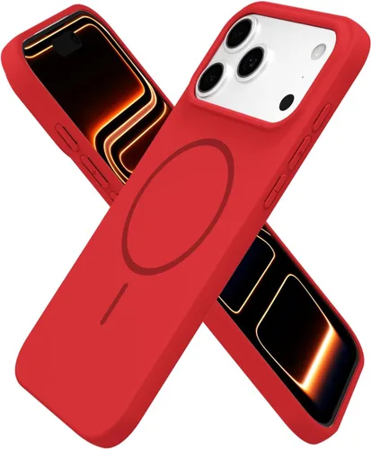 Vista 196 de Oakxco Funda de Silicona Mag Safe para iPhone 12 Pro Max, Funda Magnética Delgada y Fina Compatible con Carga Inalámbrica MagSafe, Bonita Funda