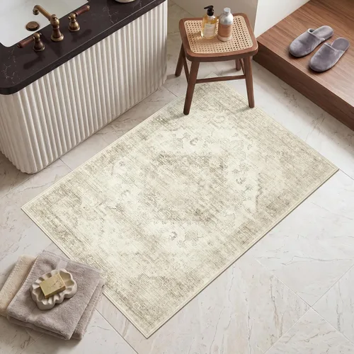 Vista 3 de Garvee Alfombra vintage Beige
