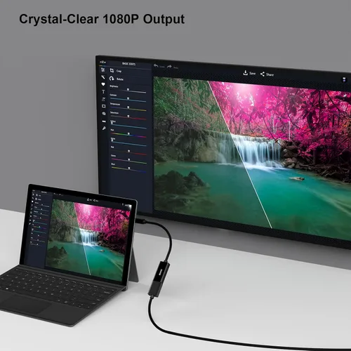 Vista 7 de BENFEI - Cable dorado chapado en oro, convertidor de Mini DisplayPort a HDMI, Mini DP (Thunderbolt) a HDMI, compatible con MacBook Pro, MacBook Air