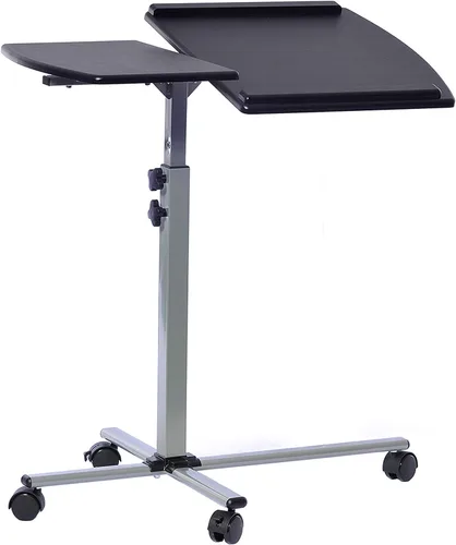 Vista 7 de Techni Mobili Carrito de portátil ajustable con ruedas, grafito