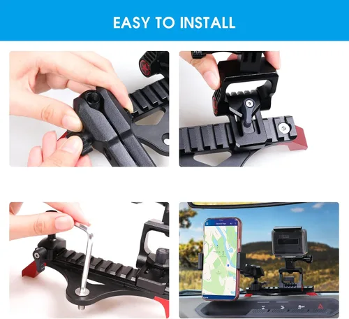Vista 6 de sukemichi Soporte de teléfono para Bronco, soporte multifuncional para teléfono celular, soporte de cámara para Ford Bronco 2021-2026 2 puertas 4