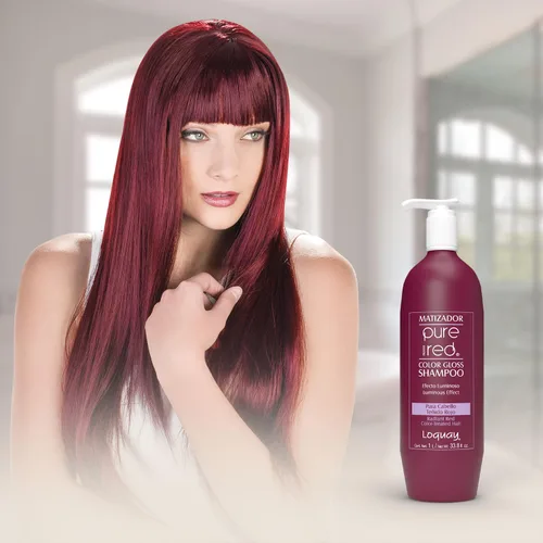 Vista 5 de Loquay Primer color rojo puro brillo champú/efecto luminoso 33.8 oz