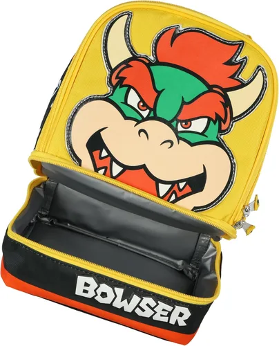 Vista 5 de Nintendo Super Mario - Lonchera Bowser con aislamiento de doble compartimento, 10 pulgadas