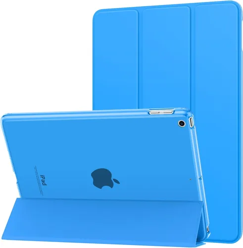 Vista 15 de MoKo Funda para iPad 9.7 2018/2017 de 5ª / 6ª Generación - Funda delgada y ligera con soporte para Smartphone con parte trasera translúcida