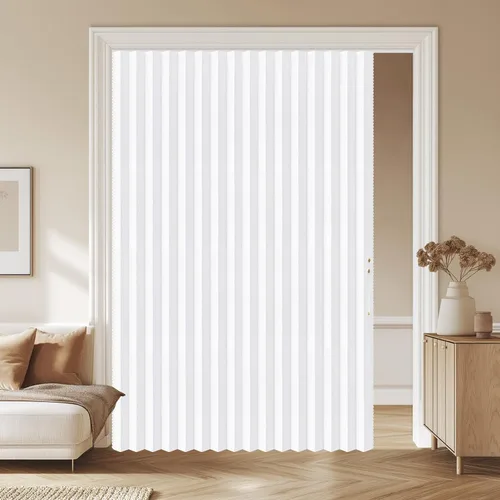 Vista 16 de AJAZZ Cortinas 100% Opacas para Puertas Corredizas de Entrada, Puertas de Acordeón para Entrada, Cortina Magnética para Puerta de Dormitorio Sala