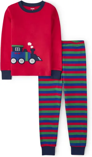 Vista 7 de Gymboree Conjunto de pijama unisex de algodón de Navidad de 2 piezas, niño grande, niño pequeño, gimnasio para bebé
