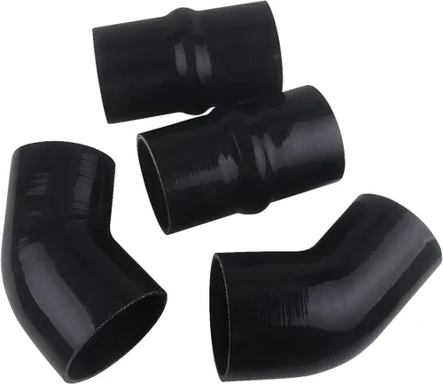 Vista 3 de Kit de arranque intercooler de silicona resistente para Dodge Ram 5.9L diésel 1994 1995 1996 1997 1998 1999 2000 2001 2002 2002 (negro)