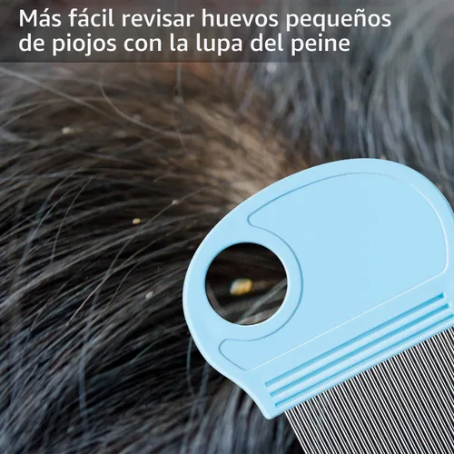 Vista 3 de 6 piezas de liendres para eliminar piojos en la cabeza, peine de pelo