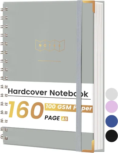 Vista 8 de Yoment Cuaderno de espiral de 8.5 x 11 pulgadas, cuadernos de tapa dura A4 para el trabajo, cuaderno con rayas universitarias, diario, cuadernos