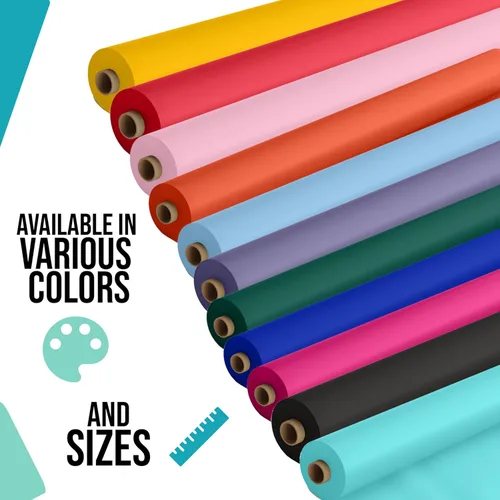 Vista 7 de Exquisito rollo de mantel de mesa de plástico aqua de Party Solids 4 piezas 40" X 300' Rollo de mantel de mesa de plástico - Rollos de mantel
