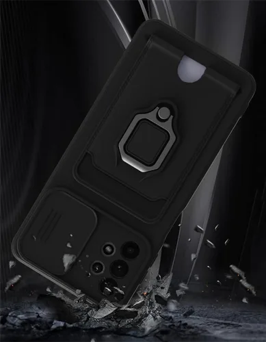 Vista 5 de Funda cruzada compatible con Samsung Galaxy A11, funda de teléfono con correa y soporte para tarjetas, anillo magnético con soporte