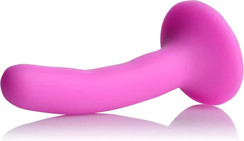 Vista 3 de Consolador con correa de silicona rosa - Pequeño