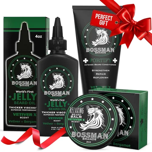 Vista 19 de Bossman Essentials - Kit de barba para hombre, juego de regalo de 3 piezas