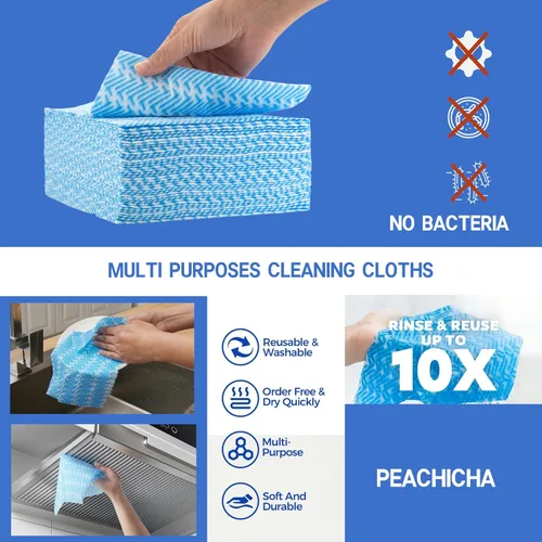 Vista 7 de Paños de Limpieza Reutilizables Handi Toallitas, Paños Reutilizables, Toallas para Platos Desechables, Toallitas Prácticas Secas, Grandes