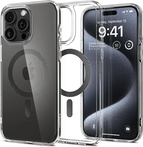 Vista 35 de Spigen Funda para iPhone 13 Mini, ultra híbrida MagFit [antiamarilleo] [compatible con Magsafe] - Transparente