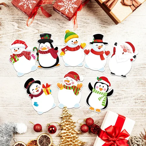Vista 8 de 12 estilos, 240 páginas, notas adhesivas de Navidad, bloc de notas, muñeco de nieve, autoadhesivo, bloc de notas para Navidad, vacaciones, hogar
