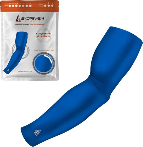 Vista 17 de B-Driven Sports Manga de Compresión Pro-Fit para Brazo - Deportes Atléticos Baloncesto, Fútbol, Sóftbol, Carrera, Juegos, - nan (1 unidad)