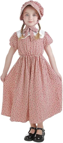 Vista 108 de Nuoqi - Vestidos de pionera para niñas, disfraz colonial
