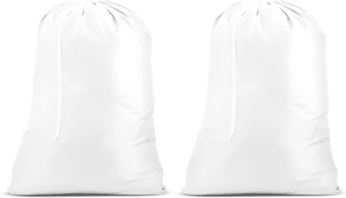 Vista 15 de Resistente bolsa comercial en tamaño jumbo para lavandería 22"x32" XL Nylon Laundry Bag, Locking Drawstring, Machine Washable, Heavy Duty, Travel