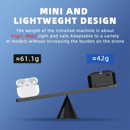 Vista 5 de BRDRC Sistema de carga útil Airdrop para DJI Mini 4 Pro/Mini 3 Pro/Air 3/Mavic 3 Pro Transporte Liberación Entrega Drop Airdrop Pesca