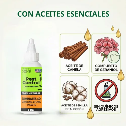 Vista 7 de Nature's Dome Spray concentrado de control de plagas de 2 onzas Spray de insectos y hormigas – Cada botella hace 16 onzas Spray de insectos