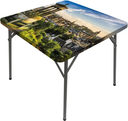 Vista 10 de Mantel con bordes elásticos de ciudad, Sun Rising Over Central Park in Manhattan, funda cuadrada y tranquila para mesa de comedor, se adapta a mesas