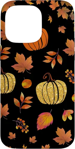 Vista 21 de Fall Leaves and Pumpkins Pattern Halloween Autumn Case for iPhone 17