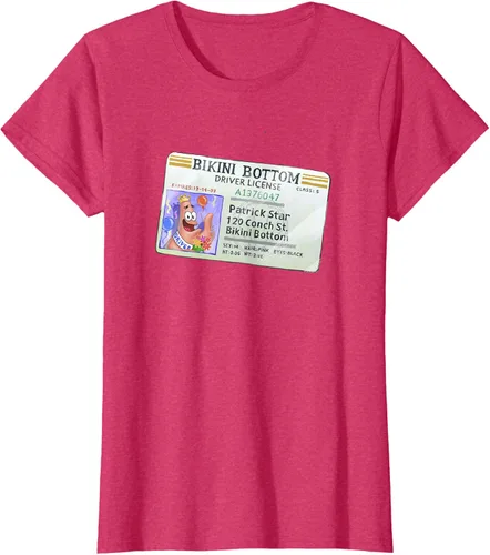Vista 11 de SpongeBob SquarePants Camiseta con logotipo de Patrick Star Driver License King, Negro