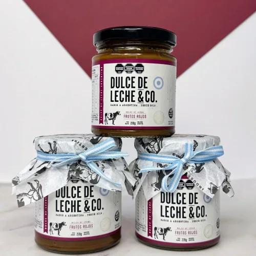 Vista 5 de Dulce de Leche & CO. Dulce de Leche Argentina - Leche de caramelo - DDL&CO Premium 7.8 oz - Sabor a frutas rojas (mediano, 7.8, onzas líquidas)