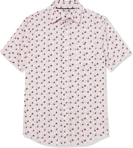 Vista 6 de Tienda Essentials Camisa de popelina elástica de manga corta para hombre