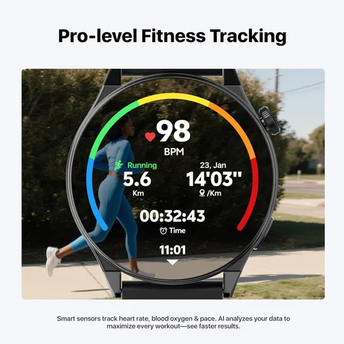 Vista 10 de AI Chatgpt, reloj inteligente para hombre, reloj traductor, rastreador de actividad física con monitor de frecuencia cardíaca y sueño