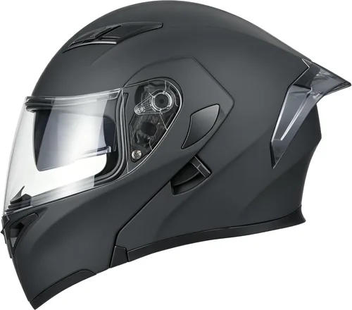 Vista 2 de Cascos de motocicleta modulares de cara completa, Casco de motocicleta de cara completa con certificación DOT, con visor abatible dual