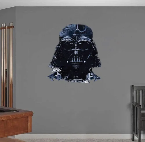 Vista 3 de Vader - Calcomanía de pared de Darth Vader para dormitorio, dormitorio, papel tapiz adhesivo para interiores, murales de vinilo, decoración