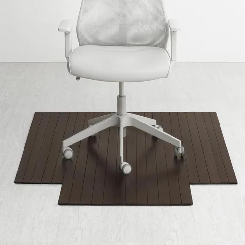 Vista 29 de Anji Mountain - Tapete de bambú enrollable para silla, con reborde., Bambú, Cerezo oscuro