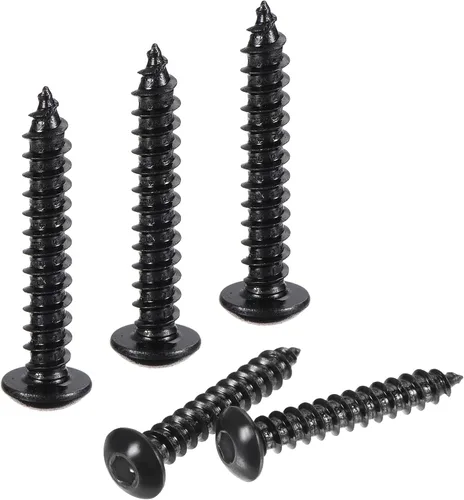 Vista 9 de uxcell Tornillos autorroscantes hexagonales, tornillo de madera de acero al carbono M3 x 0.787 in 100pcs