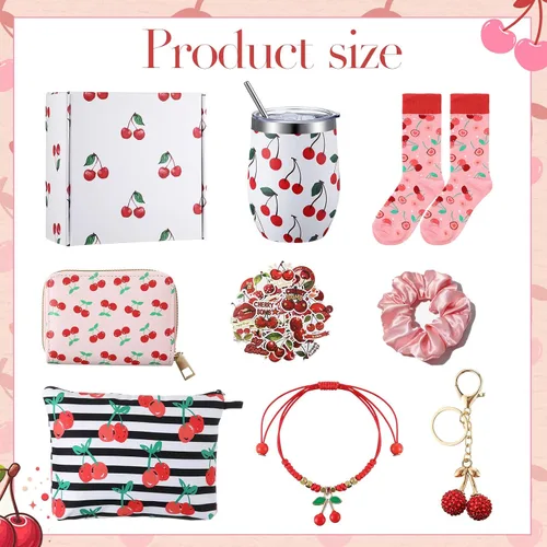 Vista 2 de Landical - Juego de regalo de 59 piezas de cereza rosa para mujer