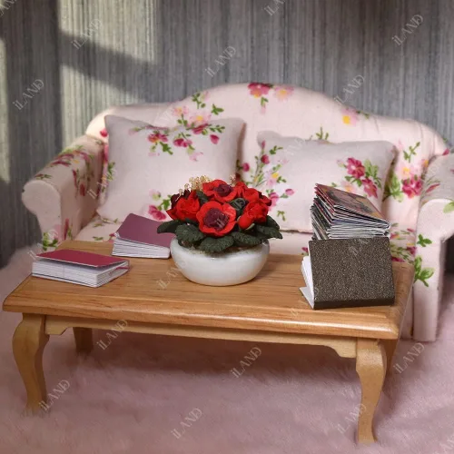 Vista 5 de iLAND Accesorios de casa de muñecas en miniatura para muebles de casa de muñecas, juego de ajedrez mini globo de libro para sala de estudio de casa