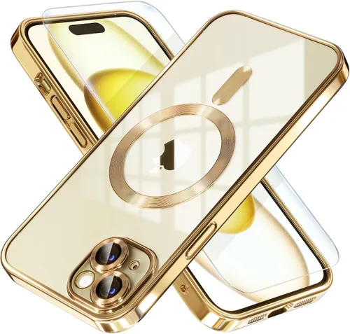 Vista 27 de Misea Funda magnética para iPhone 14 compatible con MagSafe [nunca amarillenta] [protección contra caídas de grado militar] protector completo