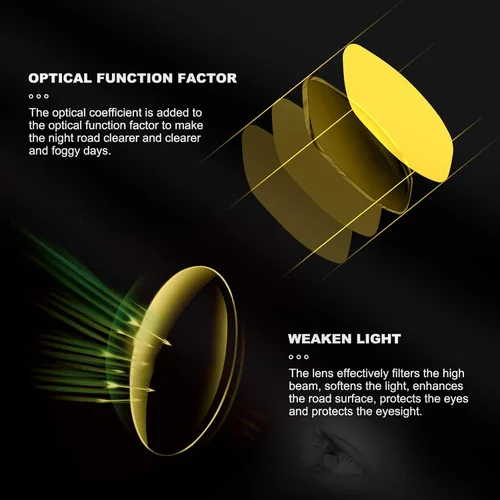 Vista 6 de HAOLOTA Gafas de conducción de visión nocturna polarizadas HD amarillas tintadas antideslumbrantes para hombres y mujeres