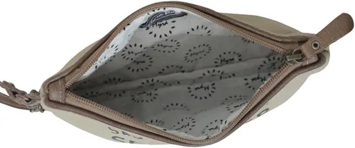 Vista 5 de Myra Bag Western Upcycled - Bolsa de mano para mujer, de lona, de piel, para muñeca, talla única